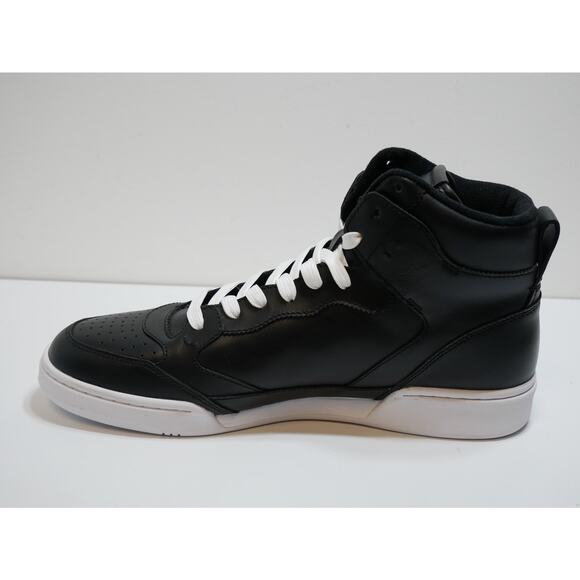 NEW POLO RALPH LAUREN COURT LEATHER HIGH TOP BLACK SNEAKER SHOES MENS SIZE - 10 - Picture 8 of 16